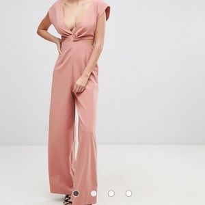 knot front jumpsuit